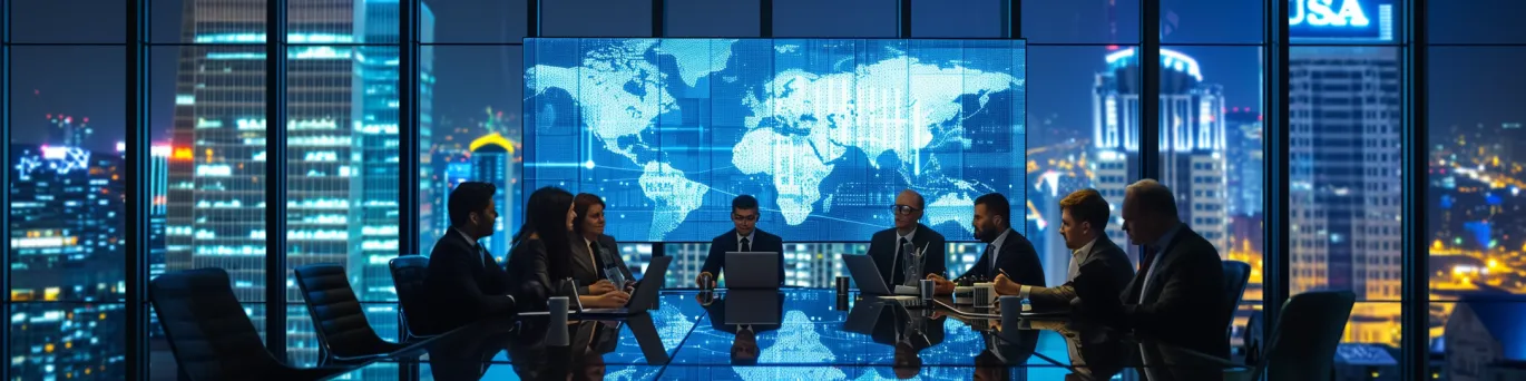 Dirigeants mondiaux analysant plans économiques pour reconstruction post-pandémie